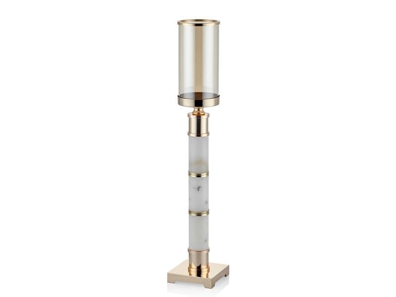 CYLINDERS WHITE BUYUK MUMLUK GOLD 12X12X65 CM