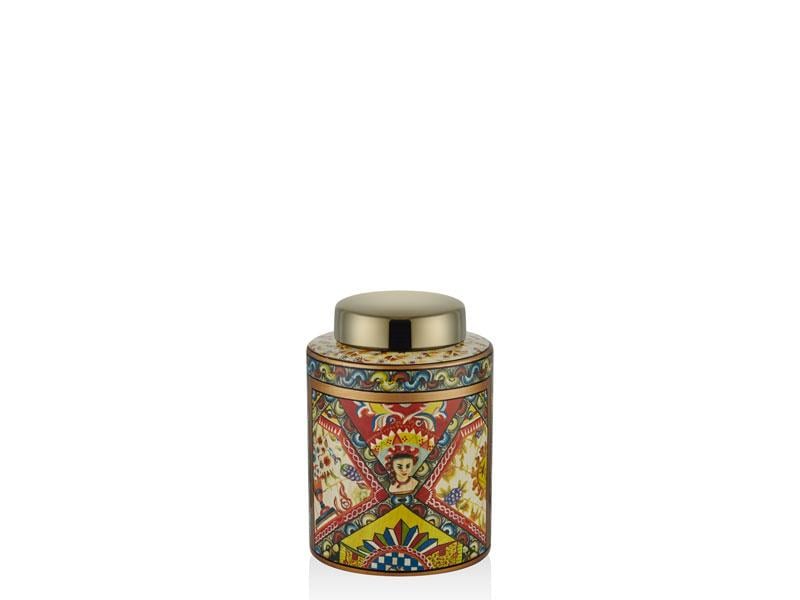 GOLDEN FRAME KAPAKLI SILINDIR ORTA BOY KUP 20X20X28 CM