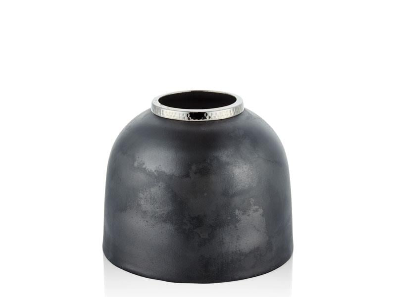GREY NICKEL LARGE VASE 26X22,5 CM