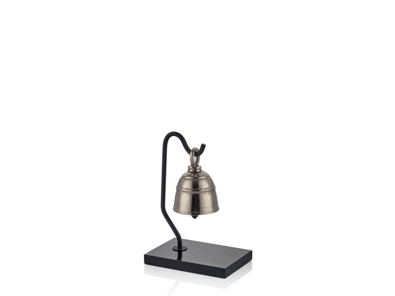 GUN METAL SMALL ALM BELL WITH STAND 10X15X22 CM