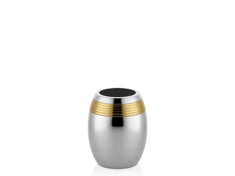 LINES NICKEL GOLD SMALL VASE 11X11X15 CM