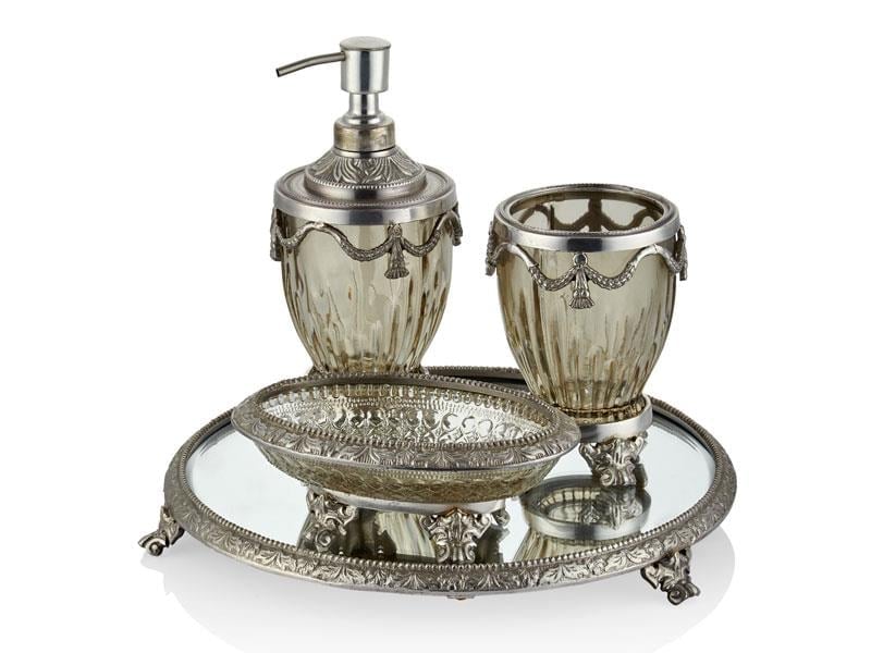 MAJESTIC SILVER FUME CAMLI BANYO TAKIMI
