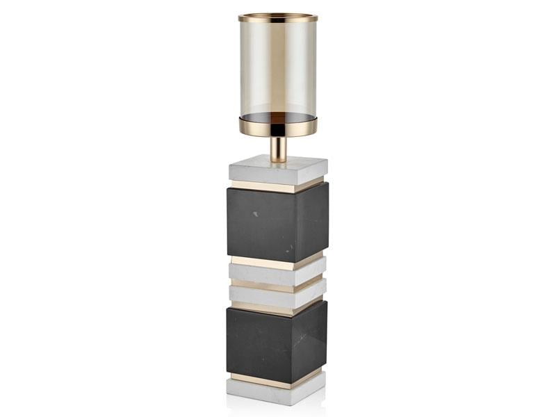 MARBLE CUBE BUYUK MUMLUK GOLD 10X10X47 CM