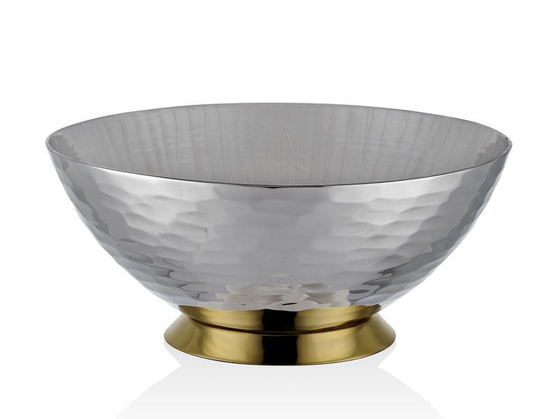 MAVIS IVORY NICKEL GOLD LARGE FRUIT BOWL 33X16 CM