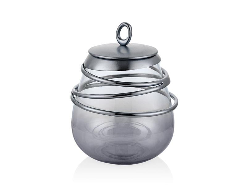 PLAYFUL NICKEL LARGE JAR 21X21X27 CM