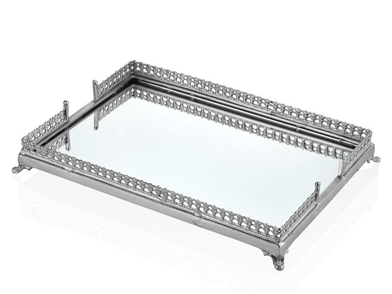 RECTANGULAR NICKEL JARDINYER 52X37X7,5 CM