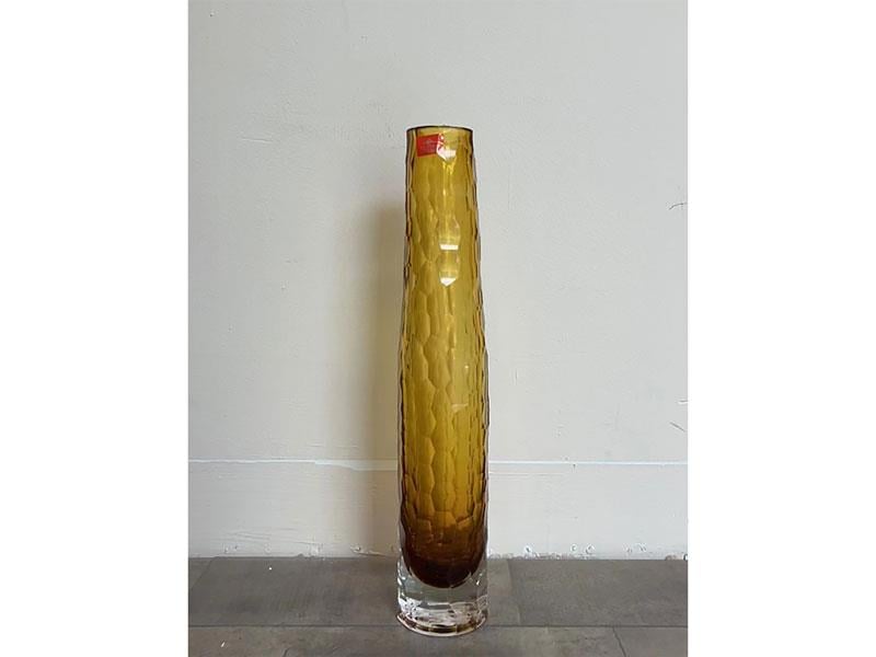 TALL SMALL AMBER VASE 6,5X6,5X34 CM