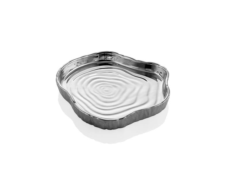 UNFORMED SILVER KUCUK TABAK 23X20,5X3 CM