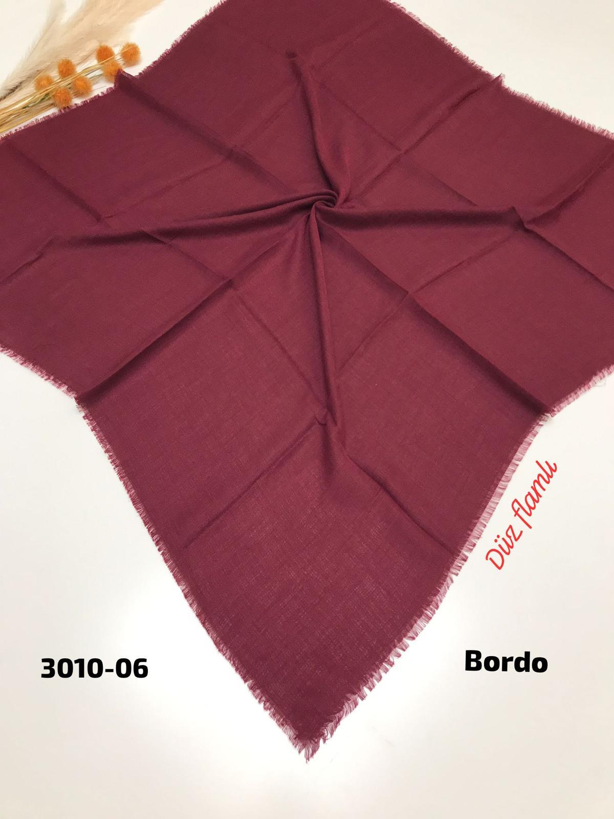 3010 Düz Flamlı Eşarp