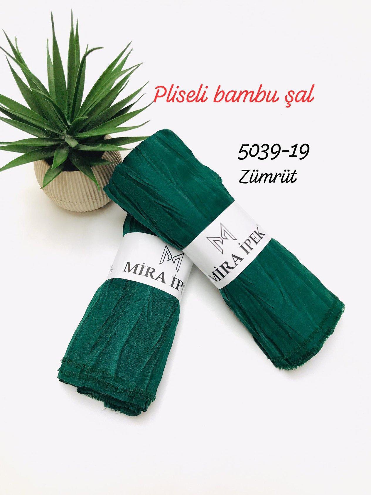 5039 Pliseli Bambu Şal