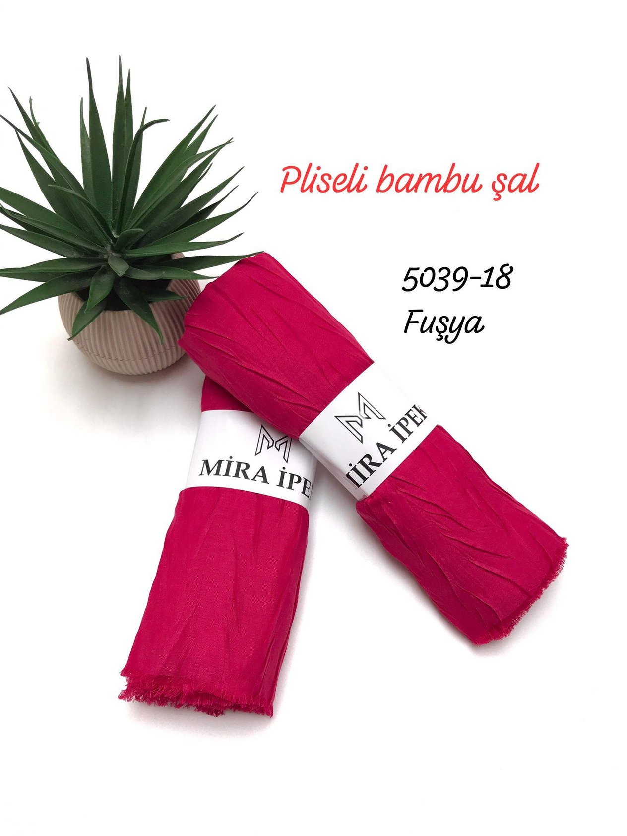 5039 Pliseli Bambu Şal