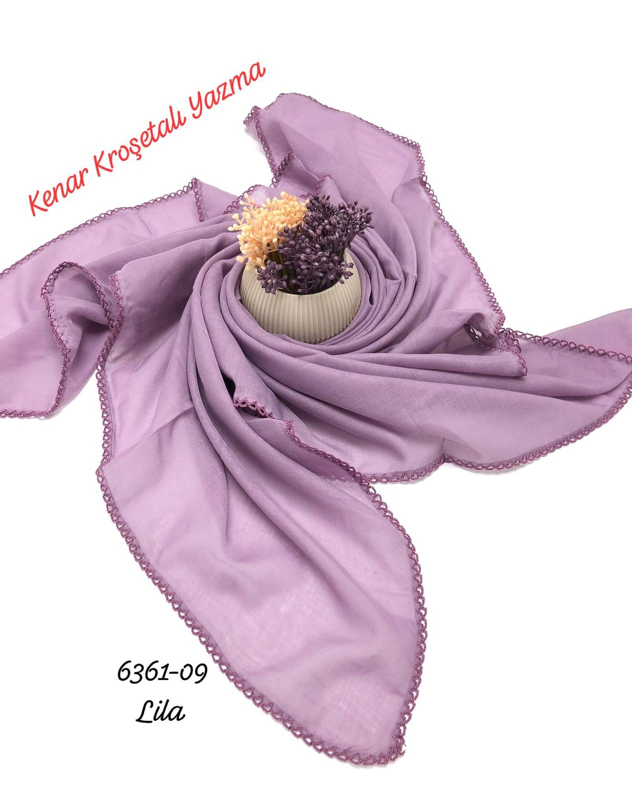 6361 Düz Kenar Kroşetalı (Tığlı ) Yazma
