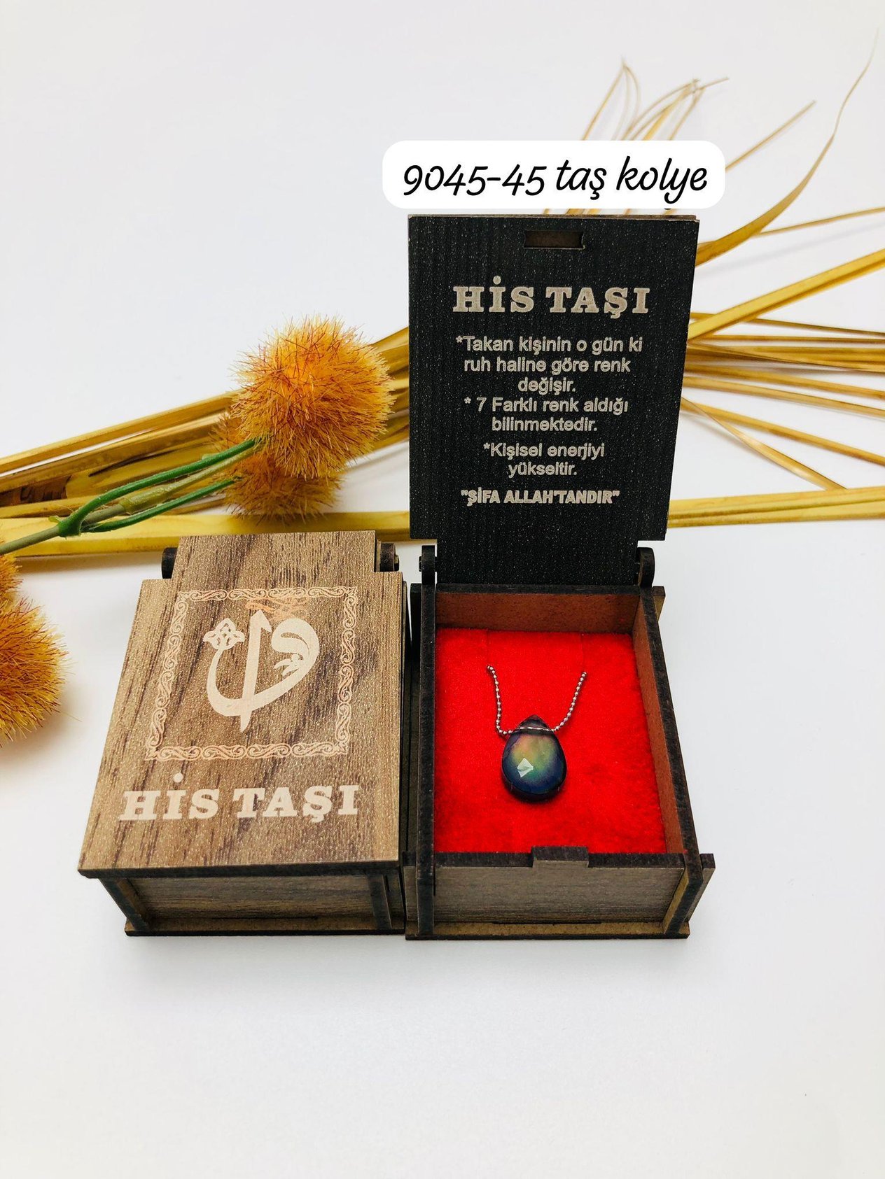 9045 Kutulu Taş Kolye