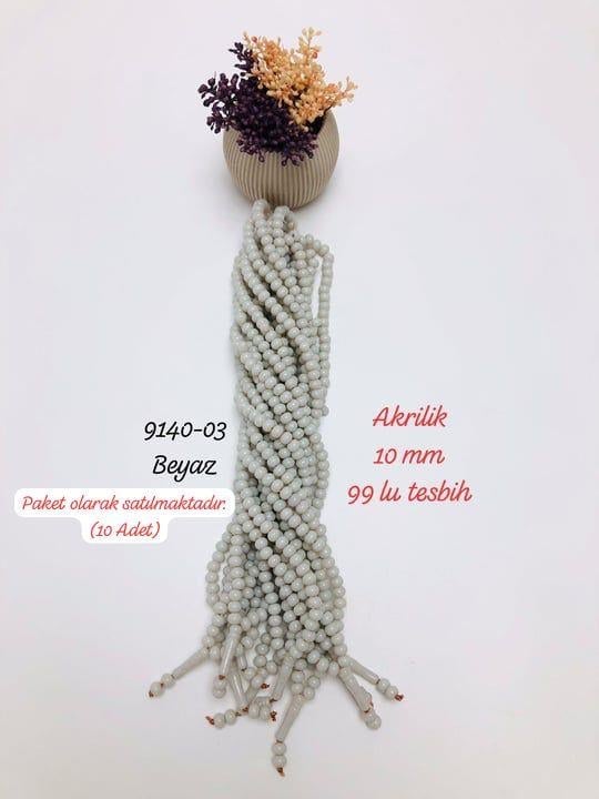 9140 10 mm Akrilik 99 lu Tesbih