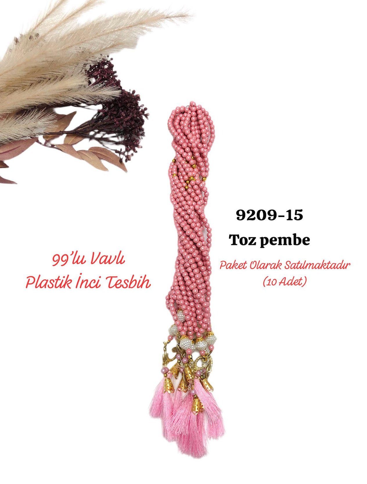 9209 99'lu Vavlı Plastik Tesbih
