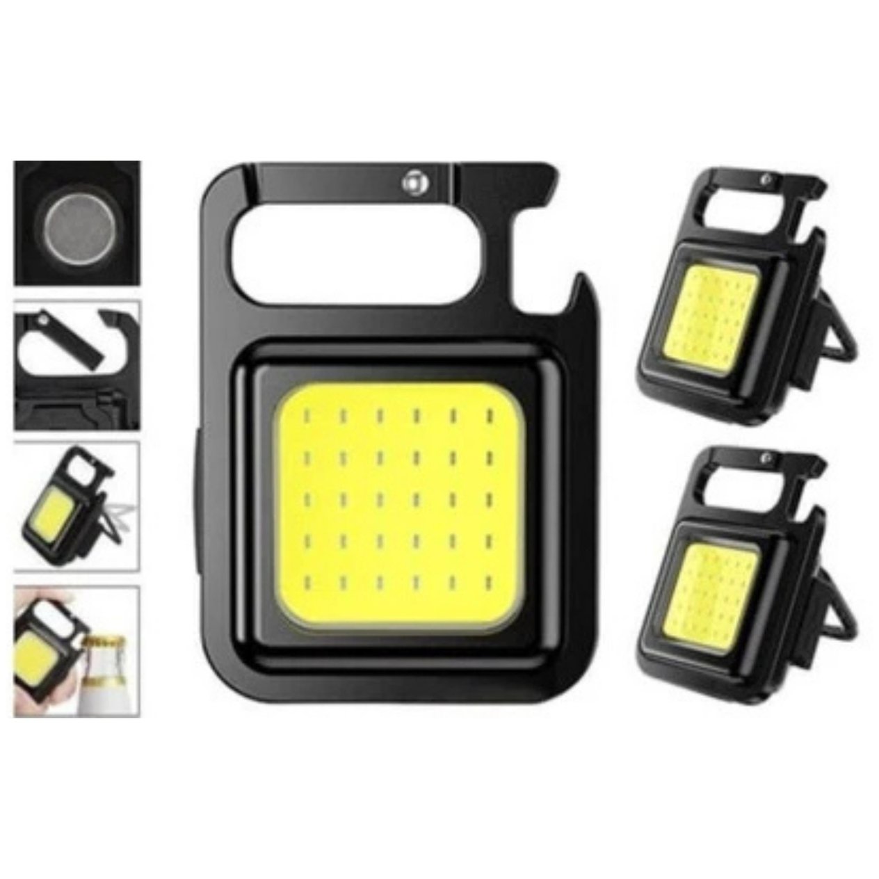 Mini Cob Led Anahtarlık Cep Feneri Kamp Lambası Taşınabilir Işık Usb Şarjlı Lamba Anahtarlık  El Feneri 