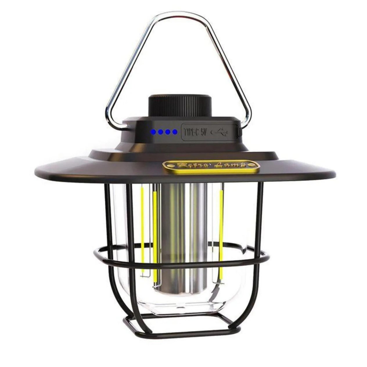 PD-5050 Retro Lamp USB Şarjlı Kamp Feneri Su Geçirmez Çadır Lambası