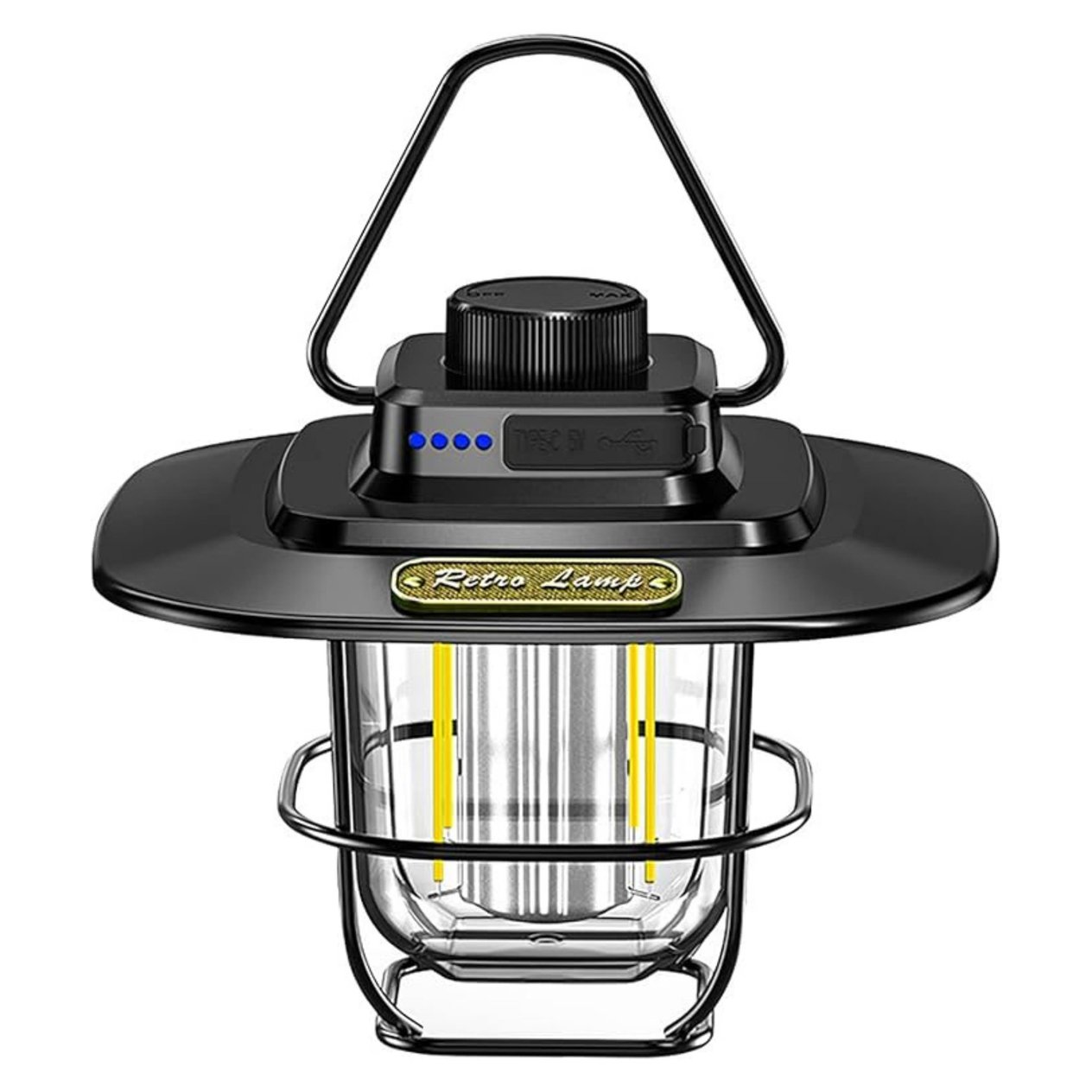 PD-5050 Retro Lamp USB Şarjlı Kamp Feneri Su Geçirmez Çadır Lambası
