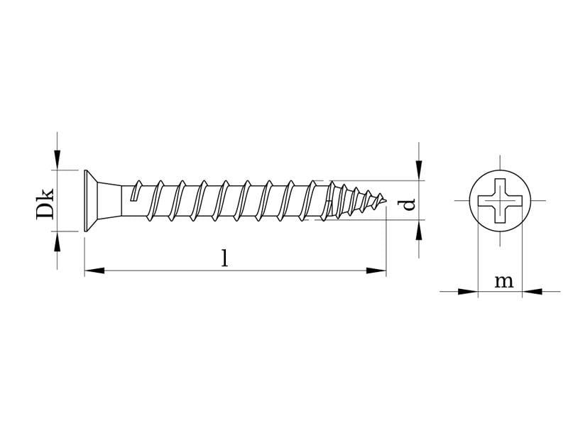 3.5x20 mm Sunta Vidası DIN 7505