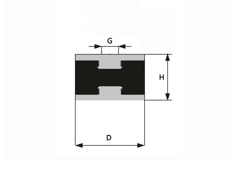 C Tip Lastik Takoz Pullu 100x50