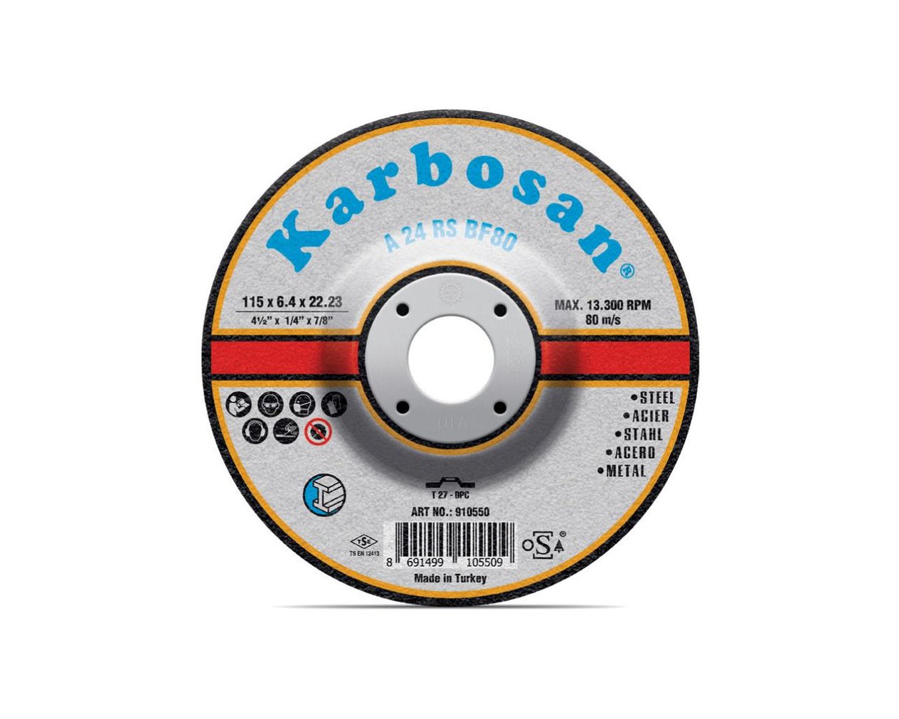 KARBOSAN 180x8x22 Metal Taşlama Taşı NK