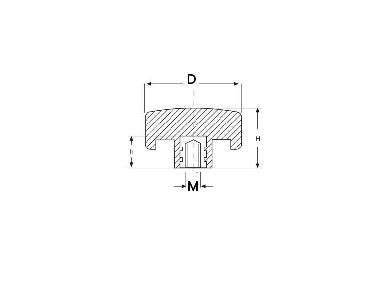 Kelebek Sap Dişi 30x26 mm M8