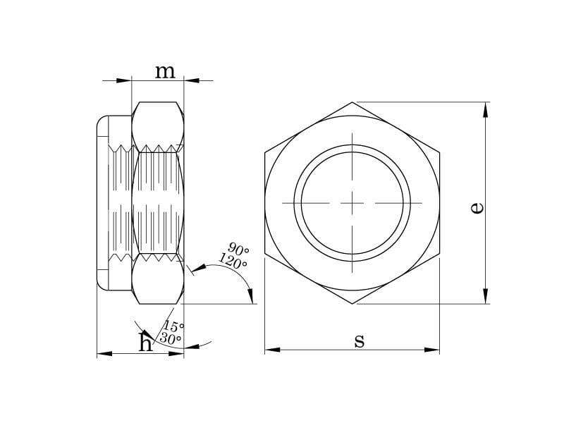 M5 Inox Fiberli Somun DIN 985