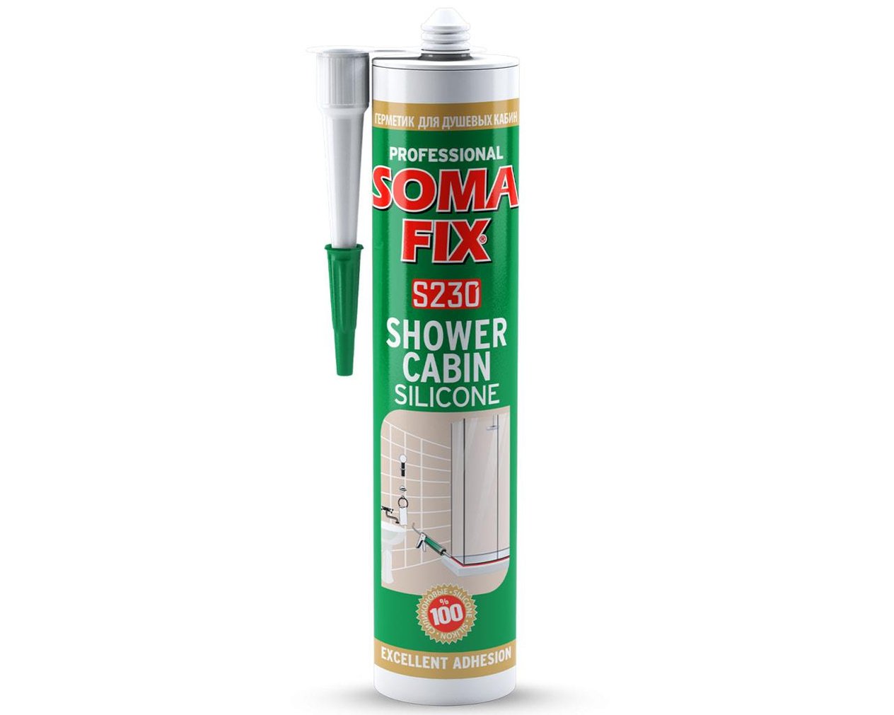 SOMAFİX S230 Duşakabin Silikonu Şeffaf 280ml 320gr