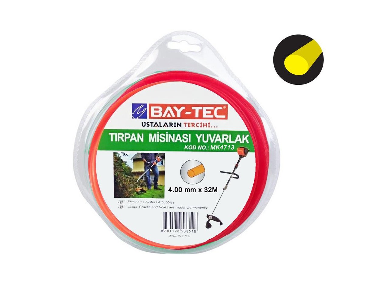 Yuvarlak Tırpan Misinası 4  mm x 32 mt MK4713