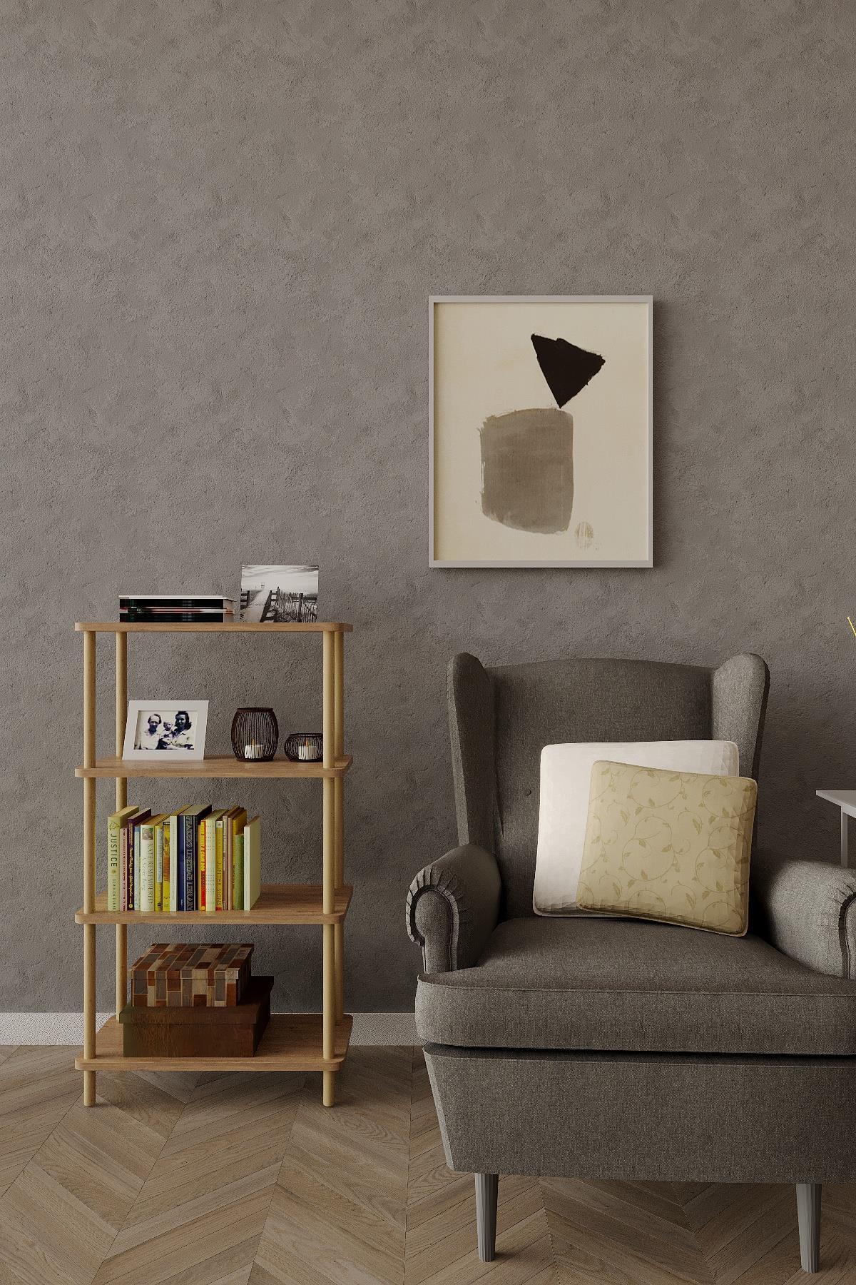 Çok Amaçlı Dolap4 Katlı Ahşap Açık Raf Kitaplık – 30x50x104 cm – Çok Amaçlı Dekoratif Raf Ünitesi
