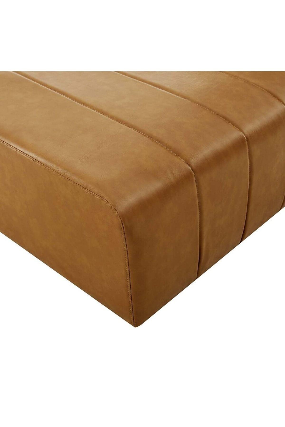 Puf & BenchLüx Suni Deri Kare Puf Taba 60*60cm
