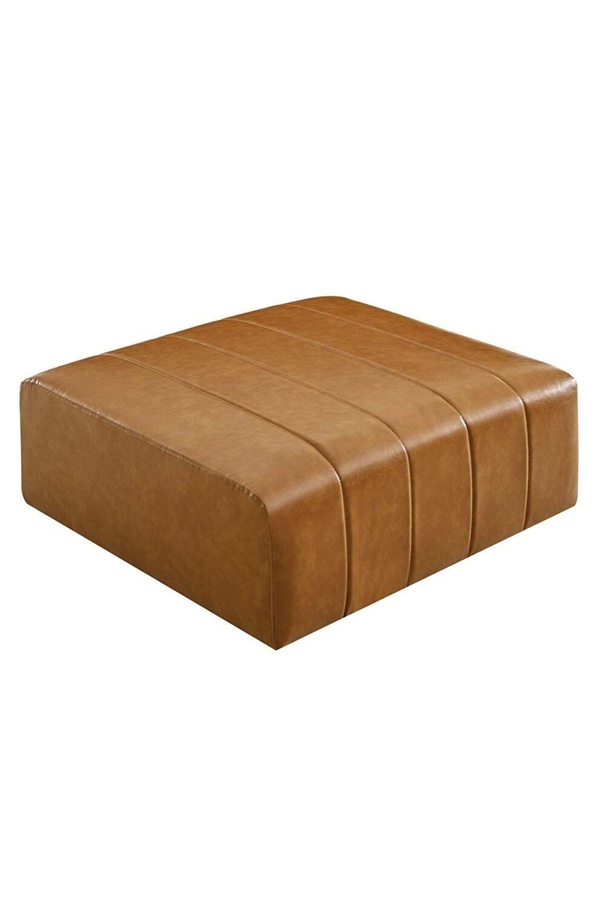 Puf & BenchLüx Suni Deri Kare Puf Taba 60*60cm
