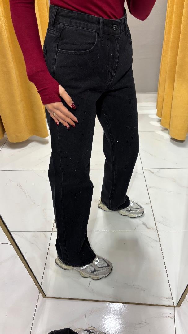 ZR TAŞLI JEAN SİYAH