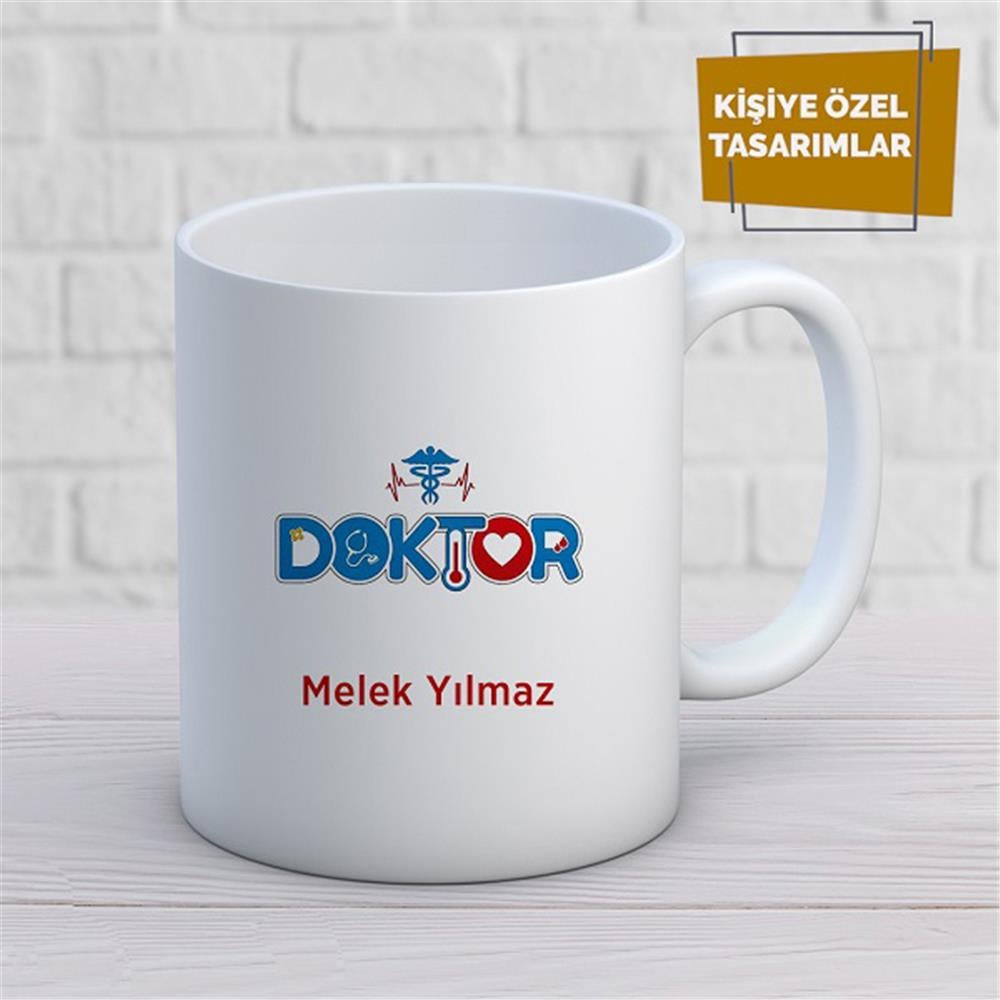 Kişiye Özel İsim Yazılabilir Doktor Kupa Bardak