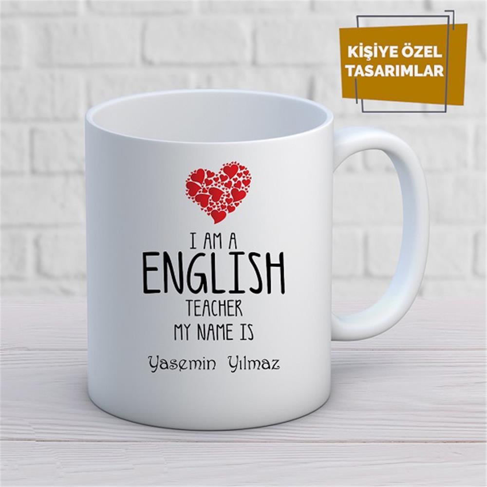 Kişiye Özel İsim Yazılabilir English Teacher Kupa Bardak