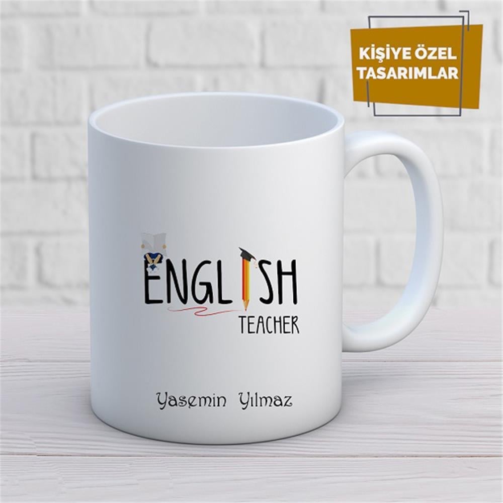 Kişiye Özel İsim Yazılabilir English Teacher Kupa Bardak