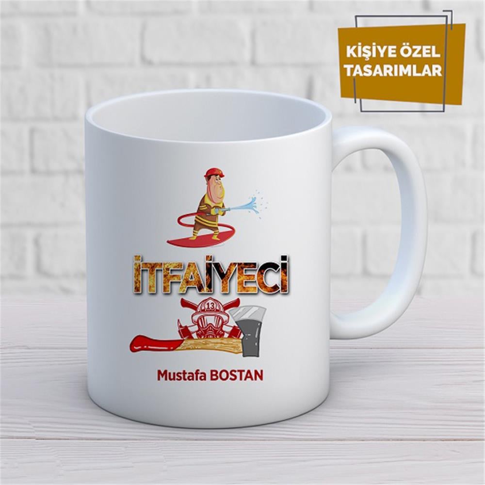 Kişiye Özel İsim Yazılabilir İtfayeci Kupa Bardak