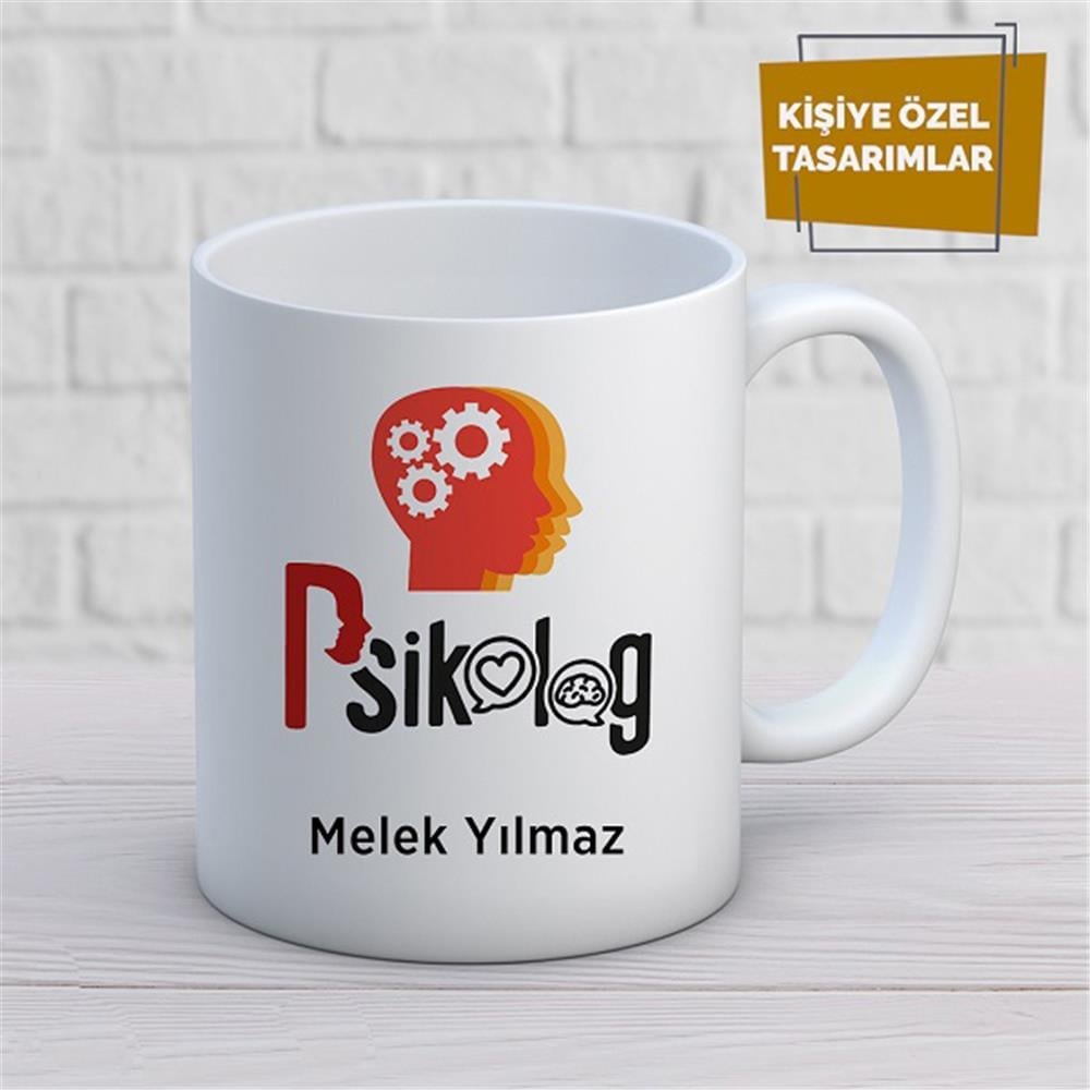 Kişiye Özel İsim Yazılabilir Psikolog Kupa Bardak