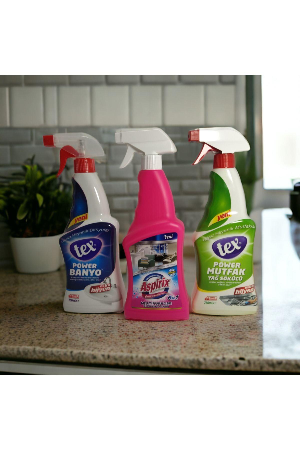 3LÜ SET: POWER BANYO, POWER MUTFAK YAĞ SÖKÜCÜ VE ASPİRİX