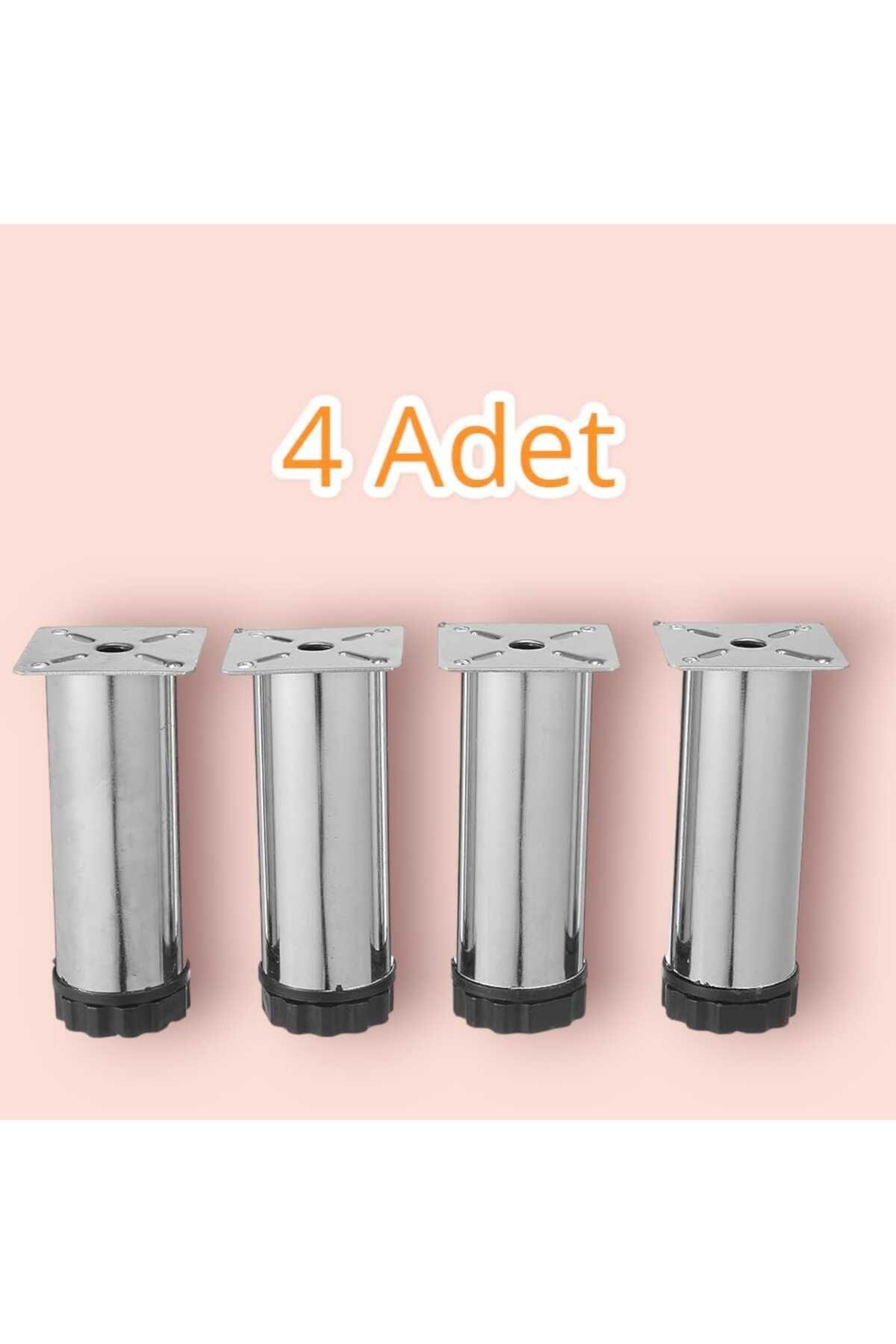 Ayarlanabilir Koltuk, Baza, Kanepe Destek Yükseltici  Ayağı ( 10 cm Krom Ayak [4 ADET] )