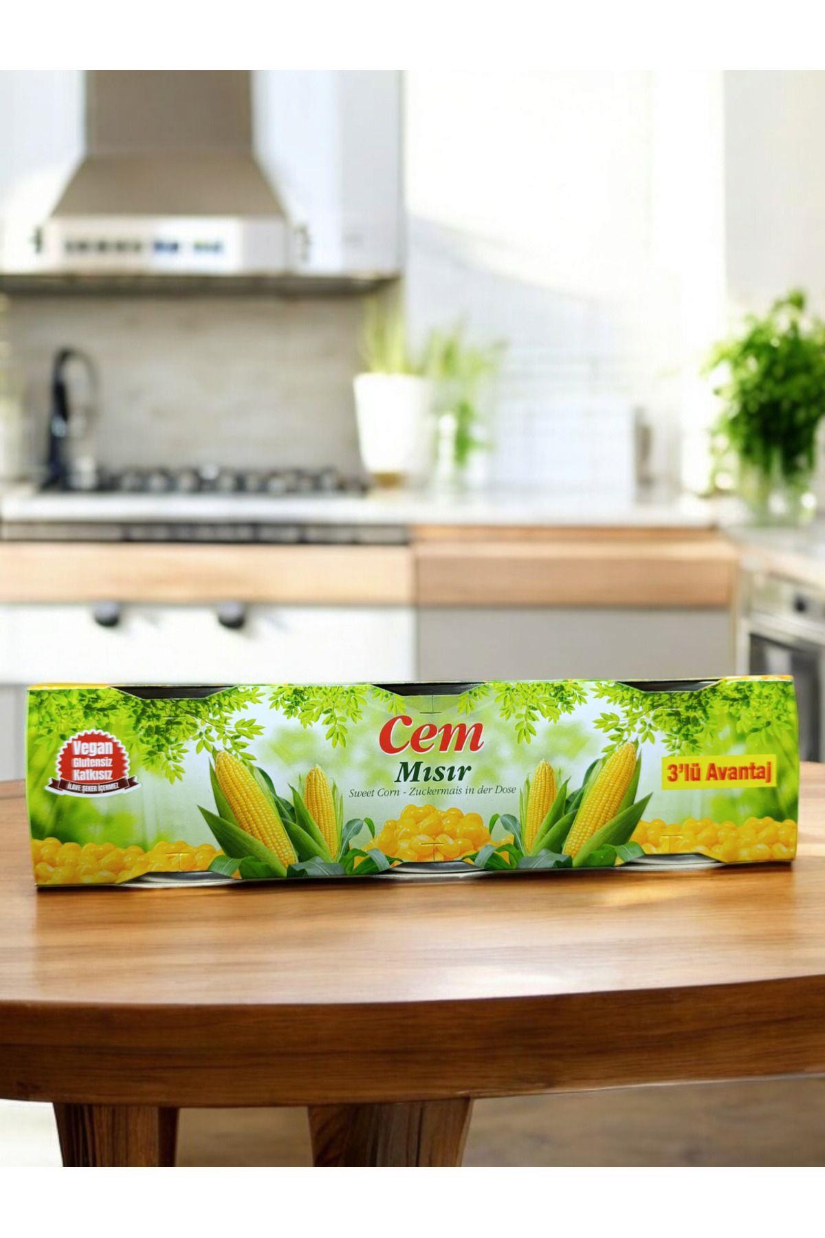 CEM Mısır Konservesi 3lü (3lü x 150gr= 450gr)-Vegan - Glutensiz - Katıksız