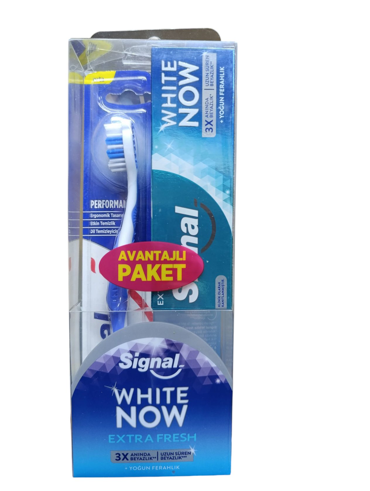 WHITE NOW Yoğun Ferahlık Diş Macunu (50ml) + Performans Diş Fırçası