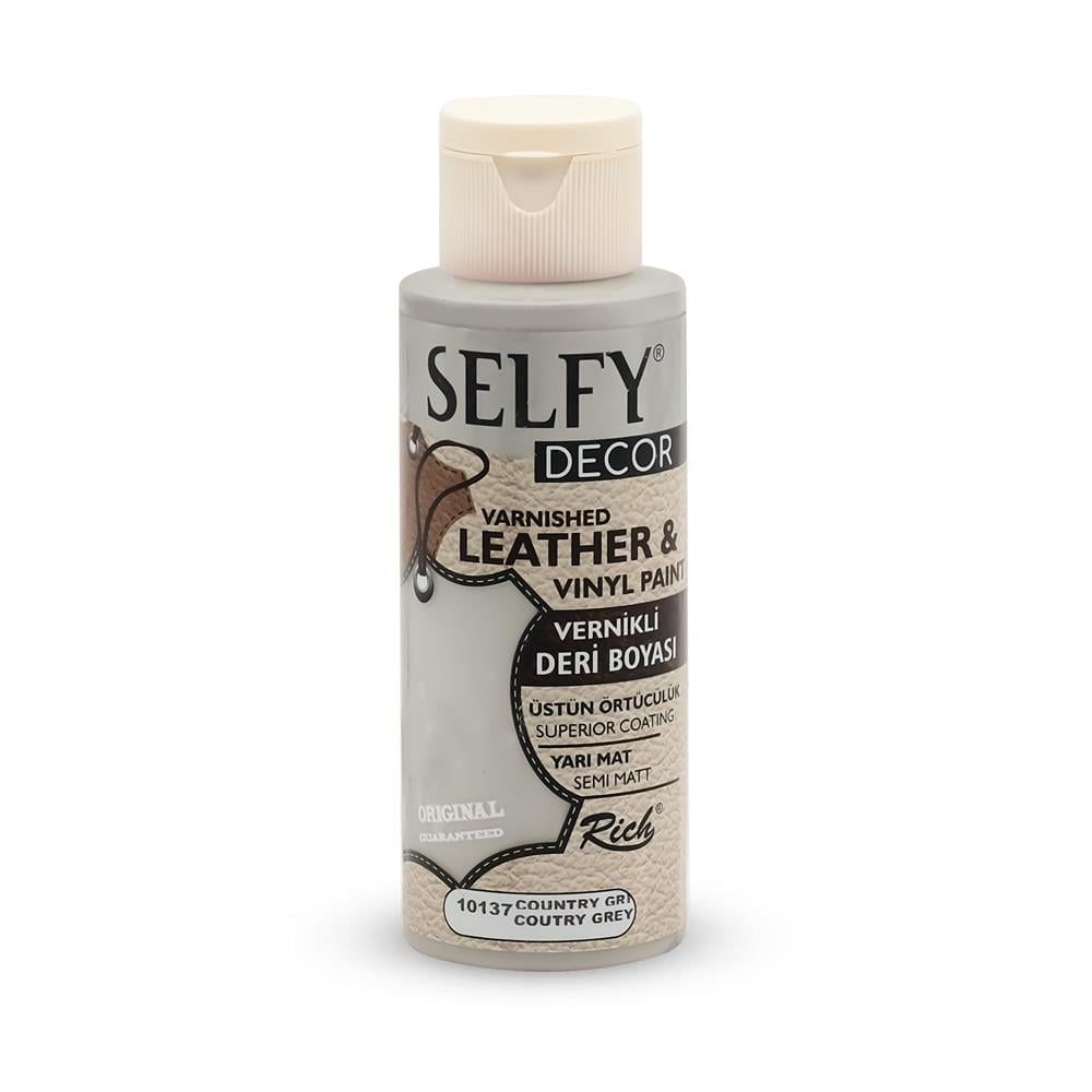 SELFY DECOR DERİ BOYASI - COUNTRY GRİ  120ml