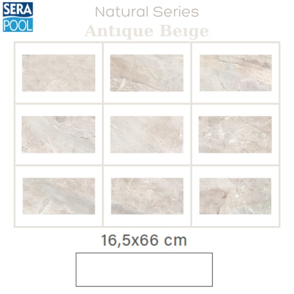 Antique Beige Havuz İçi Porselen KaroPorselen KarolarSerapoolANTIQUE BEIGE