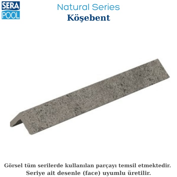 Cement Grey Köşebent 4x4x33 cmTeras KaplamaSerapoolCE33DK