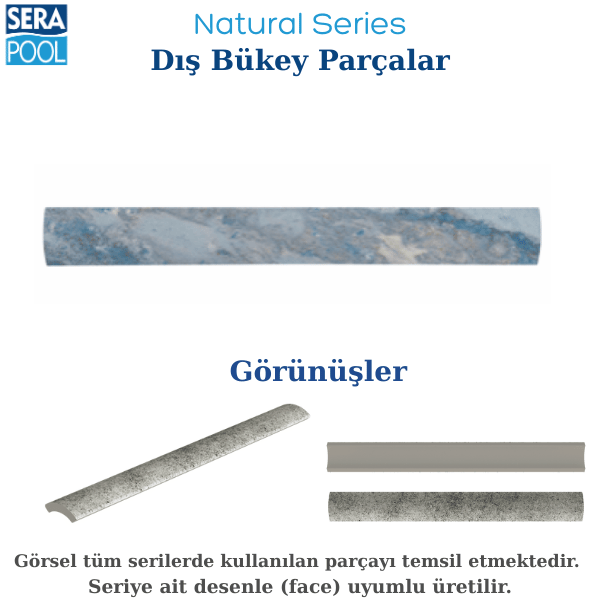 Verde Guatemala Dış BükeyPorselen KarolarSerapoolVG33DB