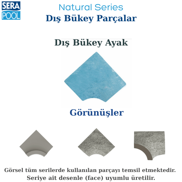 Verde Guatemala Dış BükeyPorselen KarolarSerapoolVG33DB