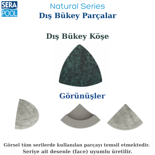 Verde Guatemala Dış BükeyPorselen KarolarSerapoolVG33DB