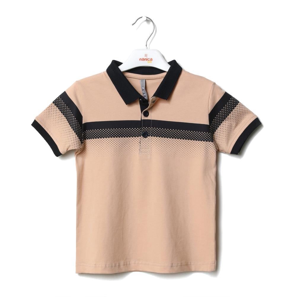 123306Erkek Çocuk Baskılı Pike T-Shirt 1-5 Yaş