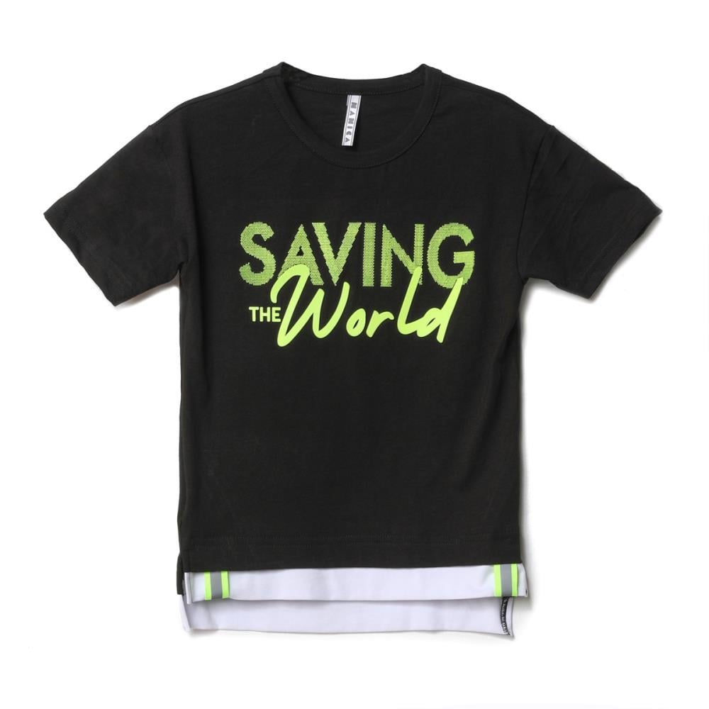 122358Erkek Çocuk Baskılı T-Shirt 4-8 Yaş